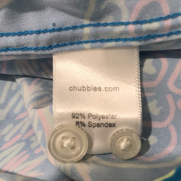 Chubbies Pineapple Shirt Mens Small Blue Pullover Hawaiian Tropical Beach Coast - Picture 8 of 10